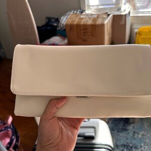 Steve Madden Cream Wristlet Clutch